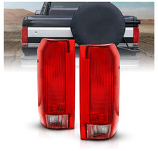 89-96 Ford F150 Bronco 89-98 Ford F250 F350 Red Tail Lights Assembly Pair DOT picture
