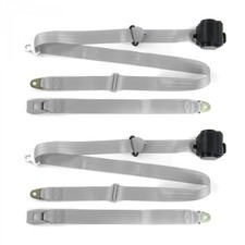 Early Cars 1933 - 1934 Standard 3pt G/G Retract Bucket Seat Belt Kit-2 Belts  picture