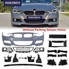Full M Sport M Tech Front Bumper Cover Grille Set For 2012-2018 BMW 3 Series F30 picture
