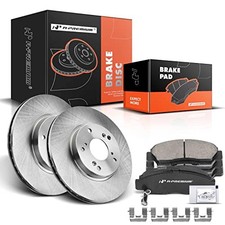 A-Premium 11.10 inch (282mm) Front Vented Disc Brake Rotors + Ceramic Pads Kit C picture