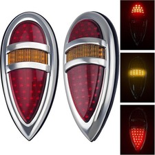 2X Hot Rod Classic LED Teardrop Tail Lights Mount Brake Turn Signal for Lincoln picture