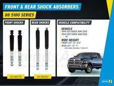 Bilstein B8 5100 Set of 4 Shocks for 1994-2012 Dodge Ram 2500/3500 4WD w/ Lift picture