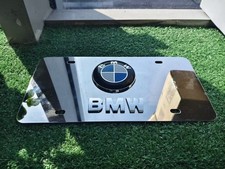 👑Mirrored For BMW Style License Plate Raised Emblem 6IN X 12IN Vanity/Car Decor picture