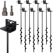 VASGOR 24” Mobile Home Anchors - Ground Anchor Screw in 24 - 8pcs (Black)  picture