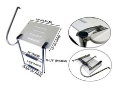 Pactrade Marine Boat Outboard Fiberglass Swim Platform 2-Steps Telescopic Ladder picture