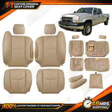 2003-2006 For GMC Yukon Sierra Silverado Front & Rear Row Seat Covers TAN picture