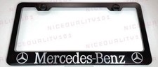 Mercedes Benz AMG Stainless Steel Matte Black License Plate Frame W/ Bolt Caps picture