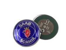 1pc 68mm Saab Scania Blue Back Rear Trunk Emblem Badge Decal 9-3 9-5 93 95 picture