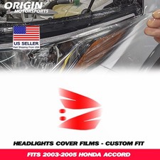 PreCut Headlights Protection Clear Covers Bra Film Kit PPF Fits 2003-2005 ACCORD picture
