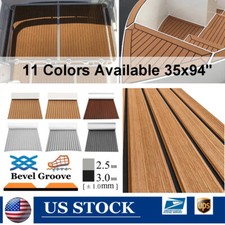 Bevel Edge Boat Flooring EVA Foam Marine Teak Decking Sheet Carpet , Grey Brown picture