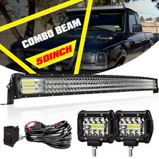 Roof 50inch LED Light Bar Curved Flood Spot Combo Truck Roof Driving 4X4 Offroad picture