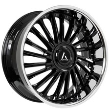 Artis Wheels Renegade XL 22x9/22x10 Gloss Black with SS Lip (4pcs) B2 picture
