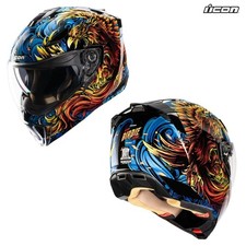 Icon Threshold Burn Birdie Burn Blue Modular Street Motorcycle Helmet picture