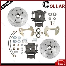 Disc Brake Kit Drilled/Slotted for Chevy Full-size Cars 1955-1957 & 1959-64 New picture
