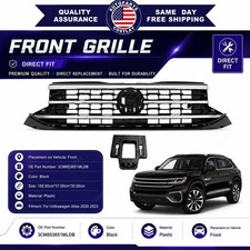 Fit 2020-2023 Vw Volkswagen Atlas Front Bumper Chrome & Black Upper Grille picture