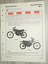 1976-77 Honda MR175 MR 175 Elsinore MX Motox Set-Up Instructions Manual OEM MINT picture