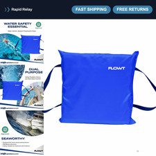 Durable Boat Seat Cushion & Throw Pillow - USCG Approved Type IV Life Cushion fo picture