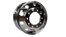 22.5x8.25 Forged Aluminum Truck Wheel Hub Piloted 10-Hole 10x285.75 Mirror Polis picture