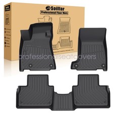 Fits 2019-2024 Maserati Levante TPE Front & 2nd Row Floor Mats Liner Set Black picture