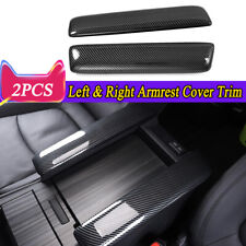 2pcs Carbon Fiber ABS Car Interior Armrest Cover Fit For Toyota Sienna 2021-2024 picture