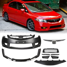 Type R Style Front Bumper W/Grille W/Spoiler For 06-11 Honda Civic 4DR HO1000239 picture