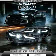VLAND FULL LED Headlights For 2019-2024 Chevrolet Camaro Coupe Convertible 1Pair picture