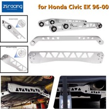 Rear Lower Control Arms Subframe Brace Tie Bar for Honda Civic EK 96-00 Silver picture