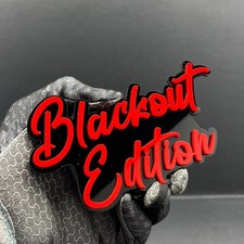 1PCS Blackout Edition Emblem – 3D Multicolor Acrylic Car, Truck & SUV Badge picture
