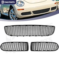 For 2006-2010 VW Beetle 3Pcs Front Center + Side Grille Grill Bumper Bezel Cover picture