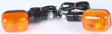 K & S Universal Signal Lights Carbon w/Amber Lens 25-7001 picture