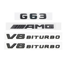 4pcs G63 AMG V8 BITURBO Matte Black Badge Emblem for Mercedes Benz W463 W464 G63 picture
