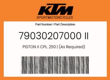 KTM Genuine Piston Ii Cpl. 250 | (As Required) - 79030207000 Ii picture