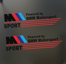 powered by fits BMW M sport sticker Funny series race car track window decal picture