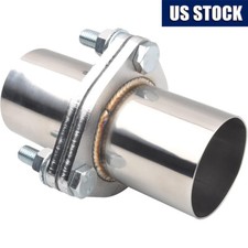 3 Inch OD Exhaust Triangle Flange 3 Bolt Quick Fix Pipe Kit T304 Stainless Steel picture
