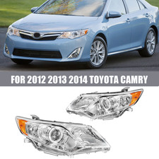For 2012-2014 12 Toyota Camry Left+Right Headlights Assembly Projector Chrome picture