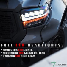 TLAPS For 2014-2021 Toyota Tundra Full LED Sequential Projector Headlights Black picture