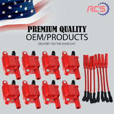 8PCS High Energy OEM Ignition Coil + Wire Set for Chevy Silverado 1500 GMC UF413 picture