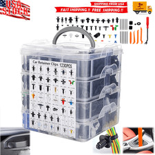 1365Pcs Car Push Retainer Clips Body Clip Fasteners Kit Nylon Push Pin Rivet Set picture