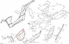 11-20 BRP Can-Am White RH Front Lateral Panel Maverick Commander OEM 705007359 picture