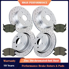 Front Rear Drilled Rotors and Brake Ceramic Pads Kit for 2006-2018 Dodge Ram1500 picture