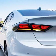 LED Smoked Tail Lights For Hyundai Elantra 2017 2018 Sequential Rear Lamp LH+RH picture