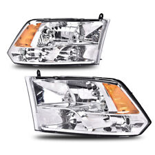 Pair Headlights Assembly Chrome Housing Fit For 09-18 Dodge Ram 1500 2500 3500 picture