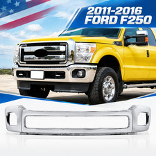 For 2011-2016 Ford F250 F350 Super Duty Chrome Front Bumper Face Bar w/ Fog Hole picture