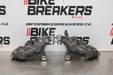 00-02 KAWASAKI NINJA ZX6R RIGHT LEFT FRONT BRAKE CALIPER SET PAIR CALIPERS BB750 picture