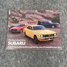Orig 1973 Subaru front-wheel-drive Vintage 1-page Car Brochure Leaflet Spec Card picture