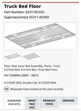 2007-2021 OEM Toyota Tundra Bed Floor Replacement. 6.5’ Bed picture