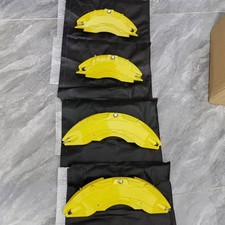 4Pcs/Set For Ford Mustang Yellow Aluminum Caliper Cover Powder-Coated Front&Rear picture