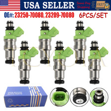 6x OEM Fuel Injectors For 1989-1992 Toyota Cressida 3.0L L6 23250-70080 picture