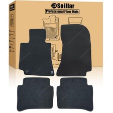 Velour Carpet Floor Mats Black Fits 2010-2016 Mercedes-Benz W212 E-Class New 4X picture