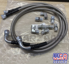 52 Inch 6AN Transmission Cooler Hose Braided Stainless Steel for GM Chevy Trucks picture
